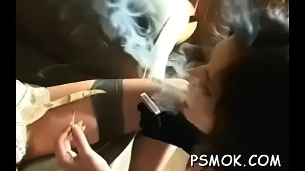 New Smoking scene with busty honey new Clips