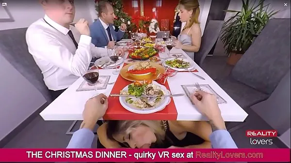 New Vittoria Dolce is blowing you under the table during Christmas Dinner in VR new Clips