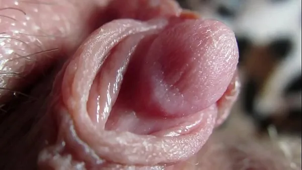 New Extreme close up on my huge clit head pulsating new Clips