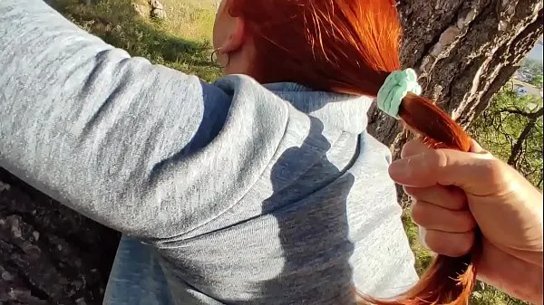 New OUTDOOR SEX. Hard Fucking Redhead Horny Curvy in the Park new Clips
