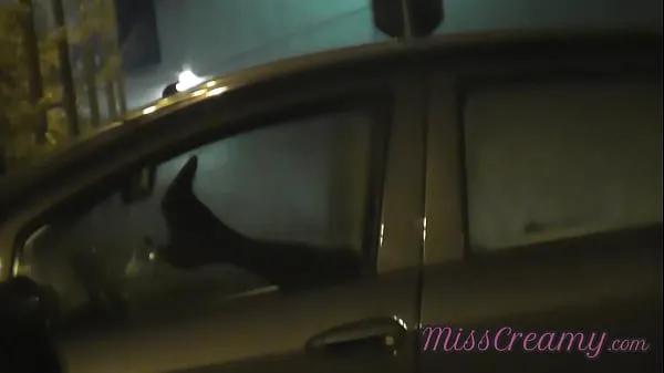 New Sharing my slut wife with a stranger in car in front of voyeurs in a public parking lot - MissCreamy new Clips