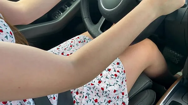 New Stepmother: - Okay, I'll spread your legs. A young and experienced stepmother sucked her stepson in the car and let him cum in her pussy new Clips
