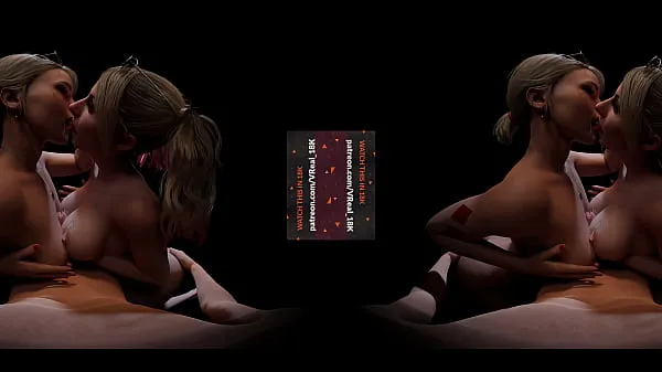 Νέα VReal 18K Double Titfuck with Cum Dirty Tongue Kiss - CGI, 3D, threesome, FFM, Featuring Harley Quinn and Alexa νέα κλιπ