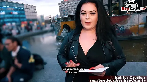 New German fat BBW girl picked up at street casting new Clips