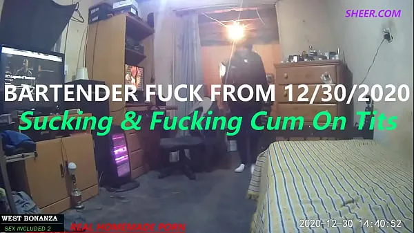 New Bartender Fuck From 12/30/2020 - Suck & Fuck cum On Tits new Clips