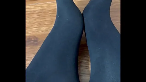 Flaunting and rubbing together my black nylon feet Clip mới mới